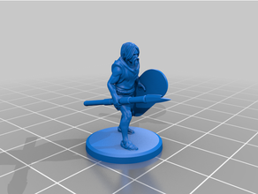 classical antiquity - barbarian spearmen 20mm 25mm historical infantry spearman tabletop gaming wargaming 3d print model - Mito3D