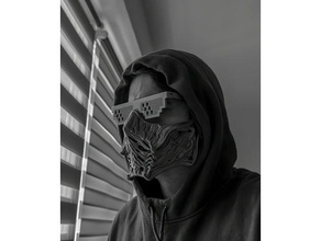 ninja máscara mk inspirado arte fan mortal kombat apuntalar usable 3d print model - Mito3D