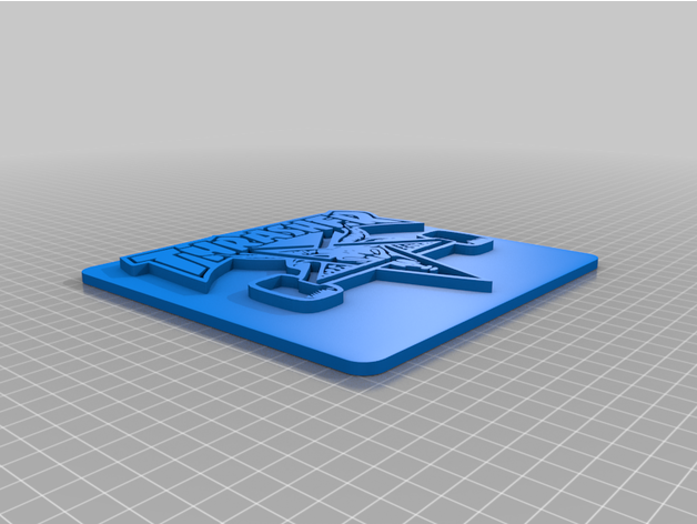 thrasher logotipo prato skateordie estaca thrasherlogo 3D print model - Mito3D
