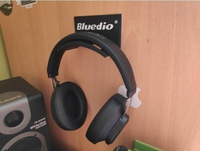 bluedio auriculares pared soporte percha audio auricular 3d print model - Mito3D