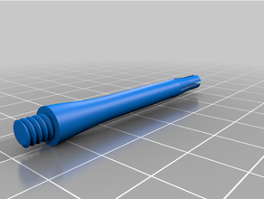 bullseye dart tail imperial thread 3d print model - Mito3D