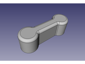 trilho pista bone shaped conector brio compatível 3d print model - Mito3D