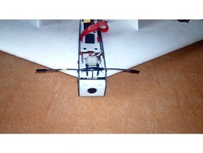 eachine furywing t-antenna gps mount antenna crossfire flying wing r9mm tbs 3d print model - Mito3D