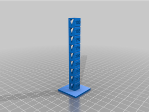 personalizado temp calibração torre 220 180 3d print model - Mito3D