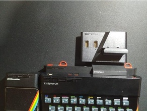 zx spectrum wall holder - microdrive interface 1 retrocomputer retrocomputing sinclair 3d print model - Mito3D