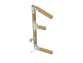 conjunto colchetes quadro Armação LEGNO 20x20 90 bricolagem fai benefícios Faça fissaggio staffa mosquiteiro 3d print model - Mito3D