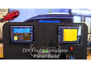 vol simulateur planche Cessna cockpit verre sim Manette Gaz quadrant joug 3d print model - Mito3D