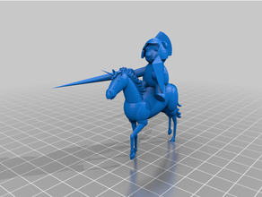mounted teddy bear knight dungeons dragons tabletop gaming unicorn 3d print model - Mito3D
