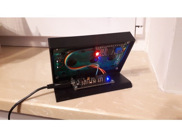 lcd 4x20 + Nodemcu esp8266 quadro Armação lcd2004 cobrir bainha lcd4x20 3D print model - Mito3D