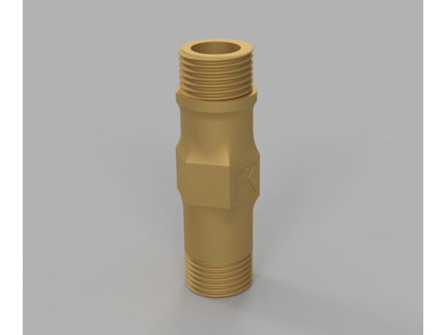 1 2 inch extended nipple 3D print model - Mito3D