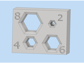 sencillo horizontal expansión prueba agujero Talla calibración ajuste adecuado 3d print model - Mito3D