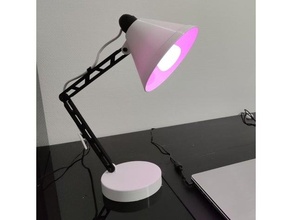 bureau table lampe ajustable position décor décoration abat jour éclairage philips teinte 3d print model - Mito3D