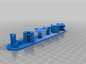 customized triple letter blocks est 3d print model - Mito3D