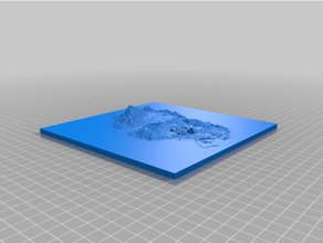 gta 3d Topographie Karte 3d print model - Mito3D