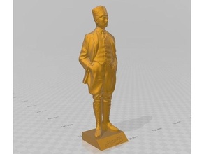 atat rk heykel imza 3d print model - Mito3D