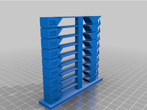 customized temperature tower - pla tpu 3d print model - Mito3D