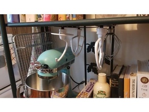 kitchenaid attachment hanging rack adapter mixer mount 3d print model - Mito3D