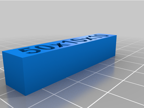Kalibrierung Bar 50x50x10mm Bett Block Realität Würfel Cura Ender Nivellierung messen Düse Extruder Allesschneider Schritte Prüfung xyz 3d print model - Mito3D