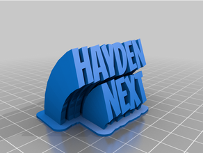 hayden bangersustomized balayage 2 line assiette texte personnalisé 3d print model - Mito3D