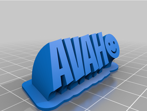 myavah-bangers-fullsmiley customized sweeping 2-line plate text 3d print model - Mito3D