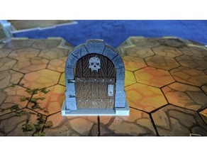 mago cavaleiro masmorras porta base dd dragões masmorra terreno azulejos esterco miniaturas descobridor tampo mesa 3d print model - Mito3D