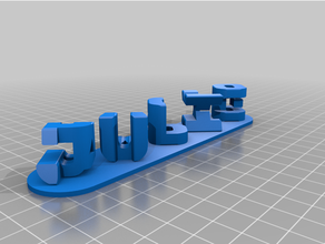 customized triple letter blnombresocks ambigram 3d print model - Mito3D