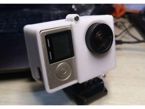 cover gopro hero 3 4 backpack display mount 3d print model - Mito3D