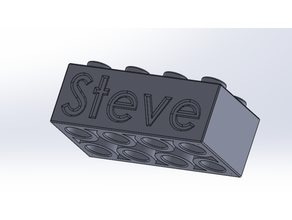 personalised large lego peice 3d print model - Mito3D