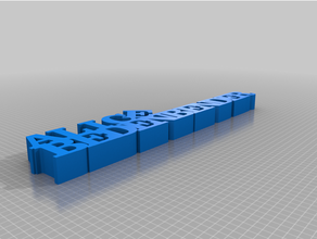 customized variable word sculpturealiceb 3d print model - Mito3D