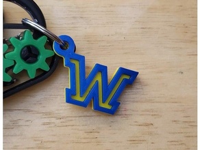 wilkes university keychain 3d keychains colonels engineering wilkes-barre 3d print model - Mito3D
