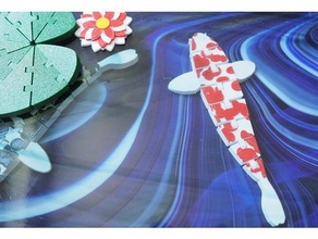 pesce stagno flessibile openscad acqua giglio 3d print model - Mito3D