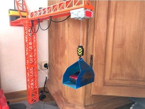 levantando cesta playmobil grua grullas 3d print model - Mito3D