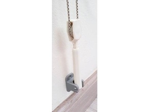curtain drawstring pulley bracket 3d print model - Mito3D