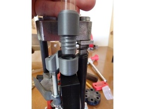 Lee inverso rosca solteiro caso bainha alimentação tubo acoplador funil precisão pro1000 recarregando 3d print model - Mito3D