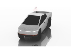 Tesla cybertruck 3d imprimível carro cibertruck dirigir veículo 3d print model - Mito3D