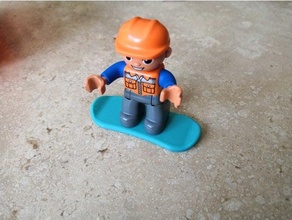 duplo snowboard brick lego snowboarding toys 3d print model - Mito3D