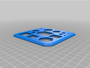 bujo modèle balle journal cercle hexagone direct règle schablone carré 3d print model - Mito3D