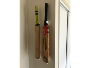 cricket bat display stand wall mount 3d print model - Mito3D