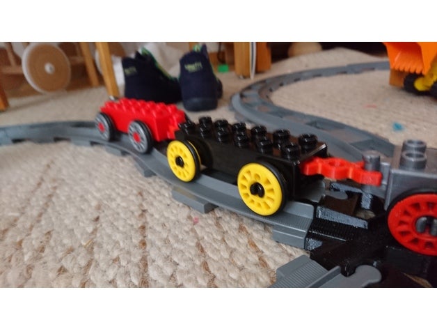 grand bâtiment briques compatible train voiture duplo lego 3D print model - Mito3D