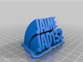 customized sweeping 2-line plate text pepe 3d print model - Mito3D