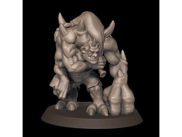 mutante masmorras dragões fantasia imitação vida miniatura Mordheim martelo guerra 3D print model - Mito3D