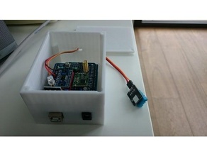 Box Arduino uno ir LED Feuchtigkeit Temperatur extern Sensor Fall Mantel dht11 Infrarot montierbar Mysensoren rfm69 3d print model - Mito3D