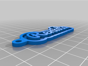 renata key chain customized 3d print model - Mito3D