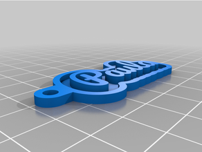 paula key chain customized 3d print model - Mito3D