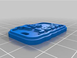 özelleştirilmiş satırlı tat Jessig anahtarlık 3d print model - Mito3D