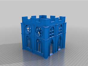 gotik bina mimar manzara masaüstü oyun Warhammer 40k 3d print model - Mito3D