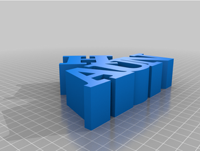 customized variable word sculptureshauny 3d print model - Mito3D