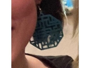 korean pattern earrings asian earring flower geometric jewelry korea tatami 3d print model - Mito3D