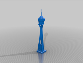 stratosphere tower fixed las vegas 3d print model - Mito3D
