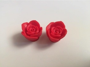 Rosa flor plano base 3d print model - Mito3D